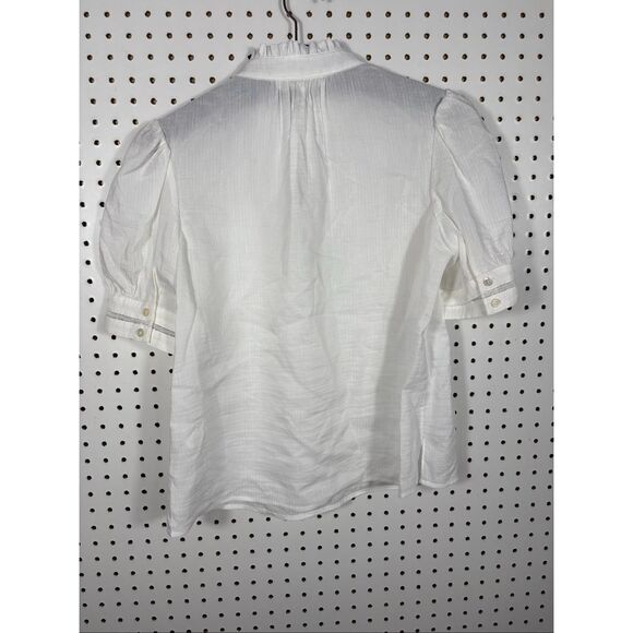 Frame linen blend insert lace top size S - Picture 2 of 5